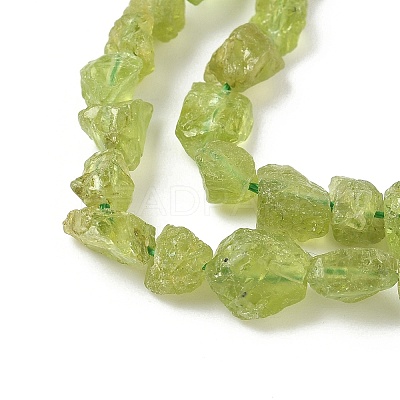 Raw Rough Natural Peridot Beads Strands G-M453-C02-1