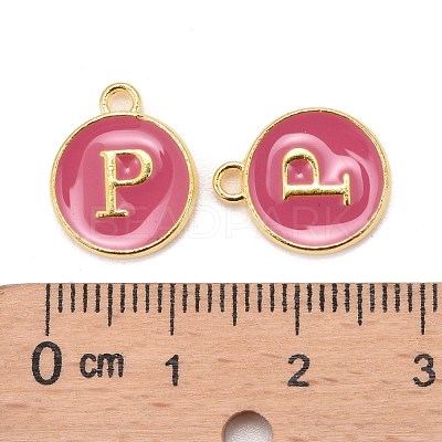 Golden Plated Alloy Enamel Charms ENAM-S118-08P-1