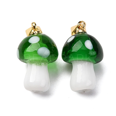 Handmade Lampwork Pendants LAMP-S069-08G-03-1