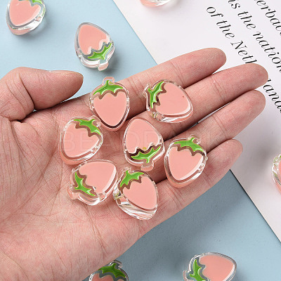 Transparent Enamel Acrylic Beads X1-TACR-S155-003C-1