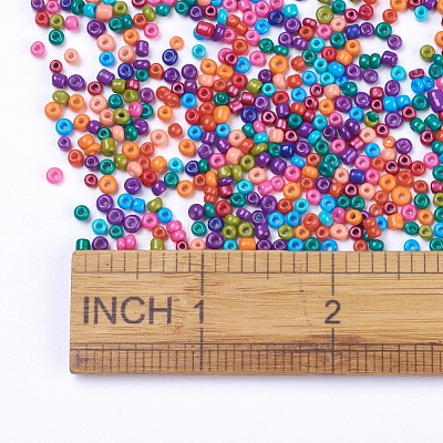 8/0 Baking Paint Glass Seed Beads X-SEED-S002-KM-1