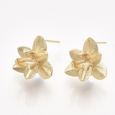 Brass Stud Earring Findings KK-T038-584G-NF-1