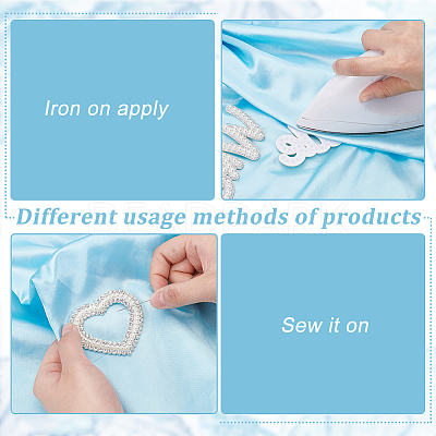4Pcs 4 Styles Word Non-Woven Fabrics Computerized Embroidery Iron on/Sew on Patches DIY-FG0005-41-1