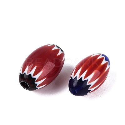 Handmade Millefiori Glass Barrel Beads LA-N002-03B-1