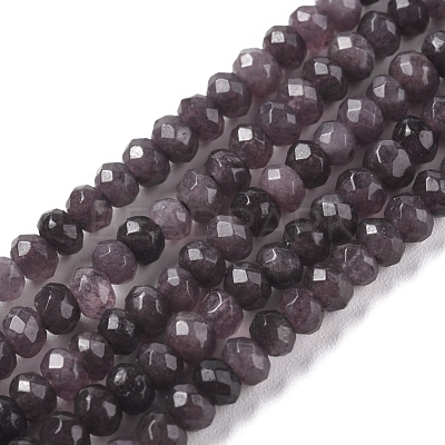 Dyed Natural Malaysia Jade Rondelle Beads Strands G-E316-2x4mm-49-1