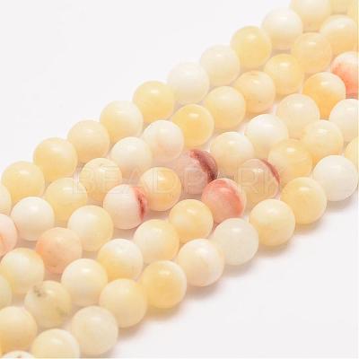 Natural Honey Jade Bead Strands G-K153-B26-10mm-1