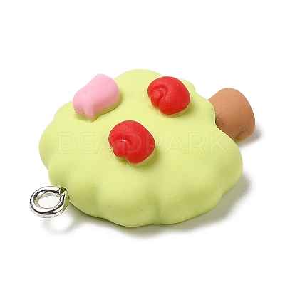 Autumn Theme Opaque Resin Pendants RESI-L038-03P-05-1