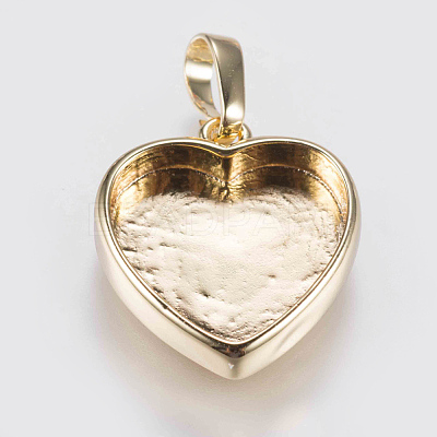 Brass Pendant Cabochon Settings KK-G338-11G-1