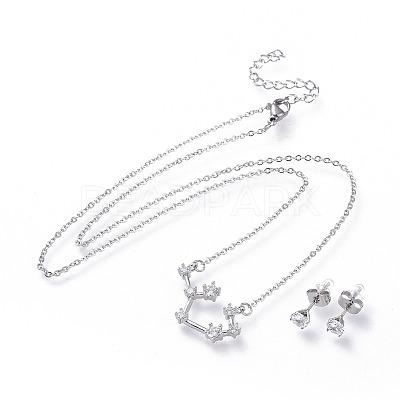 304 Stainless Steel Jewelry Sets SJEW-F211-01E-P-1