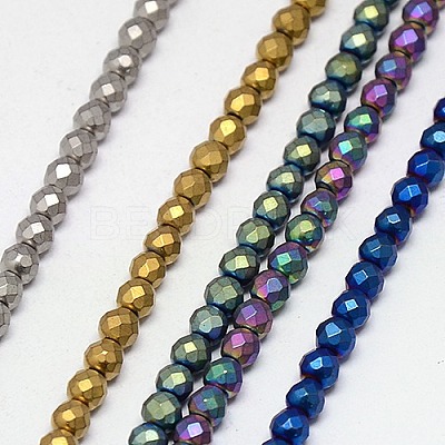 Electroplate Non-magnetic Synthetic Hematite Beads Strands G-J169C-4mm-M-1