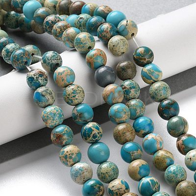 Dyed Natural Regalite/Imperial Jasper/Sea Sediment Jasper Beads Strands G-B124-C01-04-1