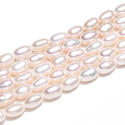 Natural Cultured Freshwater Pearl Beads Strands PEAR-N012-04W-01-1