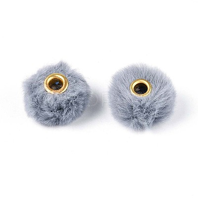 Imitation Rabbit Hair European Beads FIND-WH0126-574Q-1
