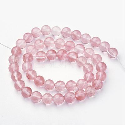 Cherry Quartz Glass Beads Strands GSR054-1