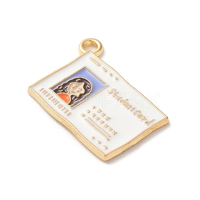 Graduation Season Alloy Enamel Pendants ENAM-R147-08D-G-1