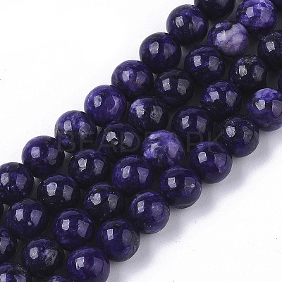 Natural Quartzite Jade Beads Strands G-S150-57-6mm-1-1