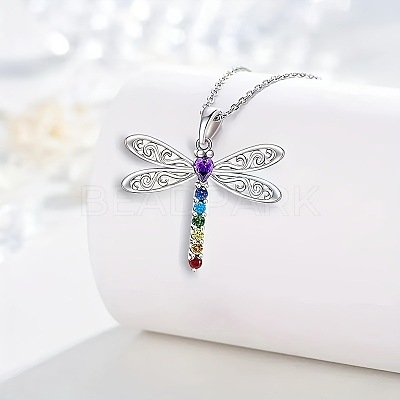 Dragonfly Alloy Rhinestone Pendant Necklaces & Dangle Earrings Sets FS-WGD83DF-01-1