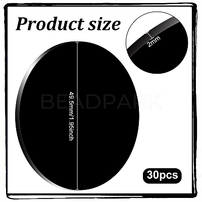 30Pcs Acrylic Flat Round Action Figure Display Bases KY-FG0001-13-1