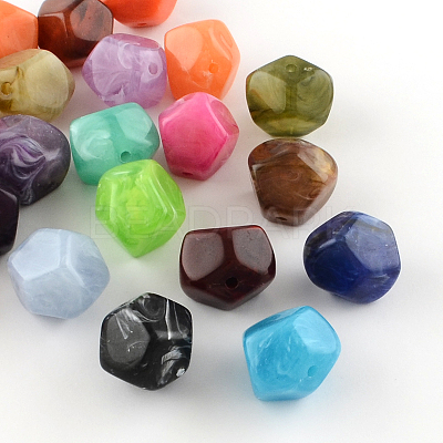 Imitation Gemstone Acrylic Beads OACR-R034-M-1