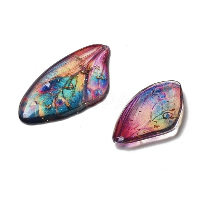 4Pcs Transparent Epoxy Resin Butterfly Wings Pendants RESI-C057-01A-1