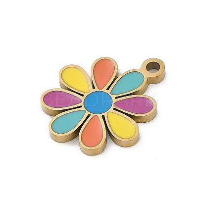 304 Stainless Steel Enamel Pendants STAS-I325-102E-G-1