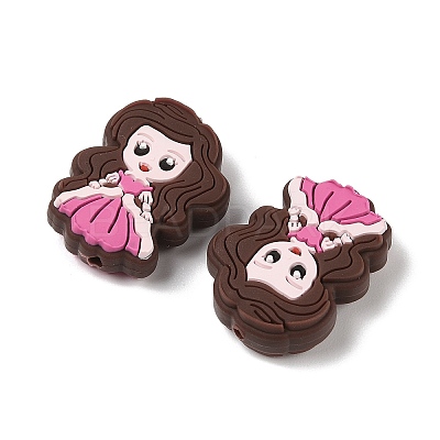 Princess Food Grade Silicone Focal Beads SIL-A008-05B-1