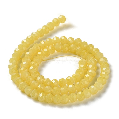 Baking Paint Imitation Jade Glass Bead Strands DGLA-A034-J2MM-A-1