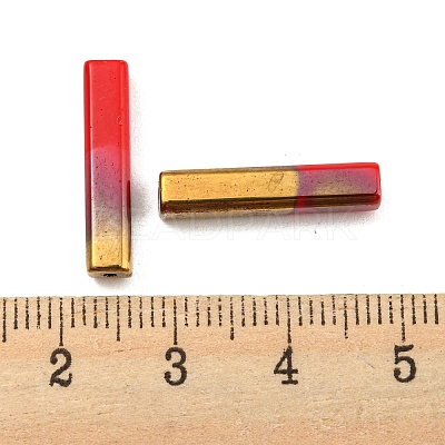 Electroplate Glass Beads GLAA-D024-02A-1