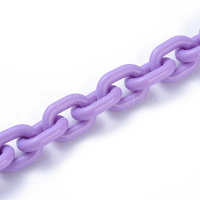Acrylic Handmade Cable Chains X-AJEW-JB00527-05-1