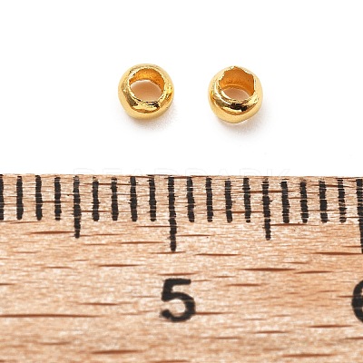Brass Crimp Beads KK-S509-01G-01-1