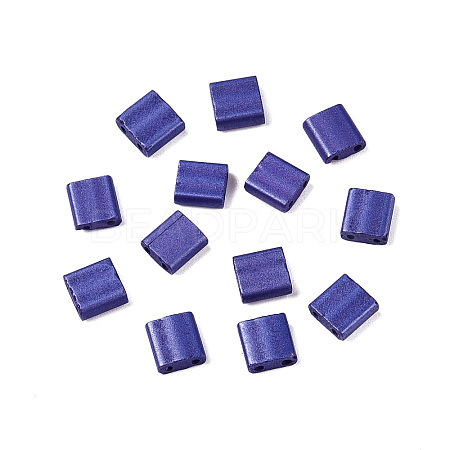 2-Hole Baking Paint Glass Seed Beads SEED-S023-17C-08-1