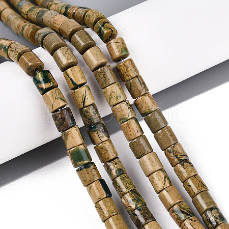 Natural Verdite Stone Beads Strands G-T141-89A-1