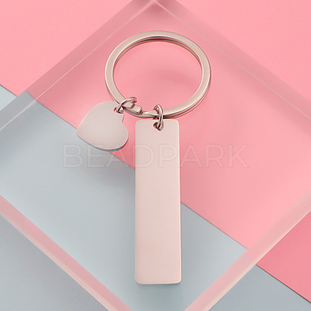 Non-Tarnish 304 Stainless Steel Keychain X-HEAR-PW0001-144P-1