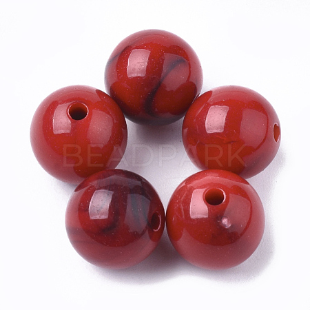 Acrylic Beads OACR-S022-16B-12mm-1