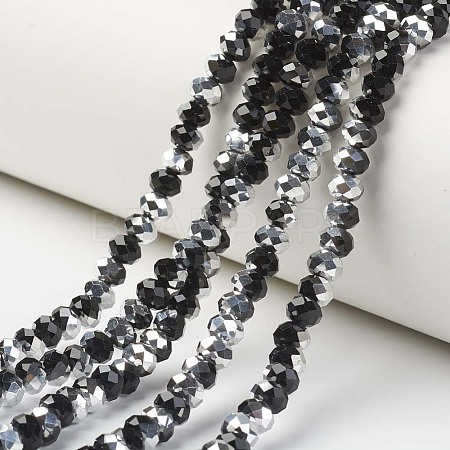Electroplate Transparent Glass Beads Strands LS-EGLA-A034-T8mm-M01-1