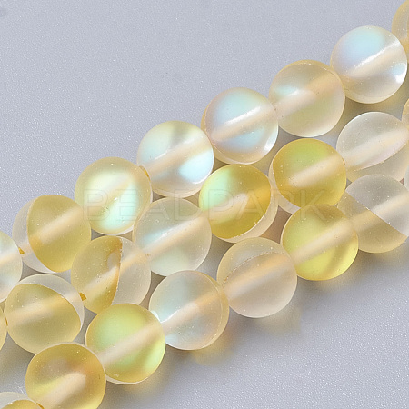 Synthetic Moonstone Beads Strands G-S283-10mm-14-1