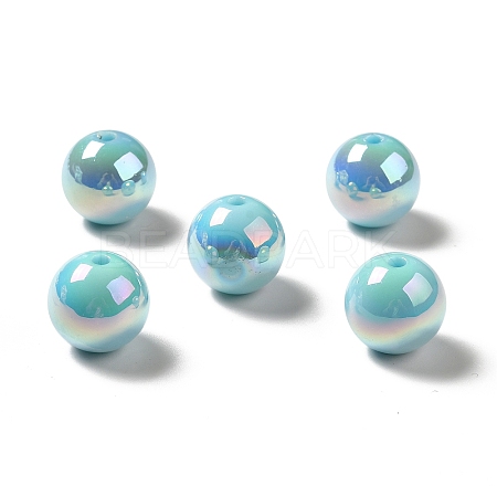 UV Plating Rainbow Iridescent Acrylic Beads X-PACR-D070-01I-1