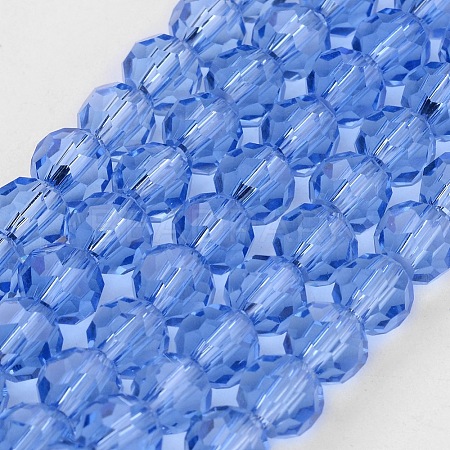 Transparent Glass Bead Strands X-GLAA-G013-8mm-25-1