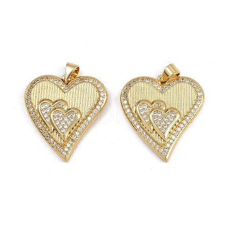 Brass Micro Pave Cubic Zirconia Pendants ZIRC-I367-07G-03-1