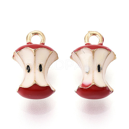 Fruit Alloy Enamel Charms ENAM-N062-06D-1