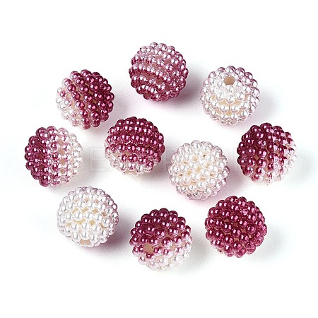 Imitation Pearl Acrylic Beads OACR-T004-15mm-09-1