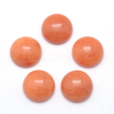 Natural Red Aventurine Cabochons G-P393-R48-4MM-1