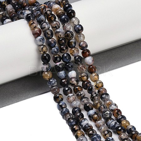 Natural Fire Crackle Agate Beads Strands G-C082-A01-38-1