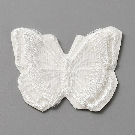 Computerized Embroidery Lace Self Adhesive/Sew on Patches DIY-WH0410-49C-1