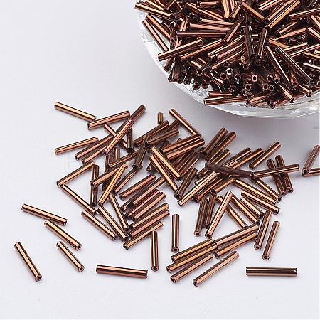 Glass Bugle Beads SEED-E001-12mm-81#-1