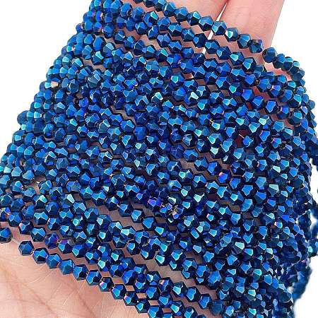 Transparent Electroplate Glass Beads Strands EGLA-A039-T3mm-UA03-1