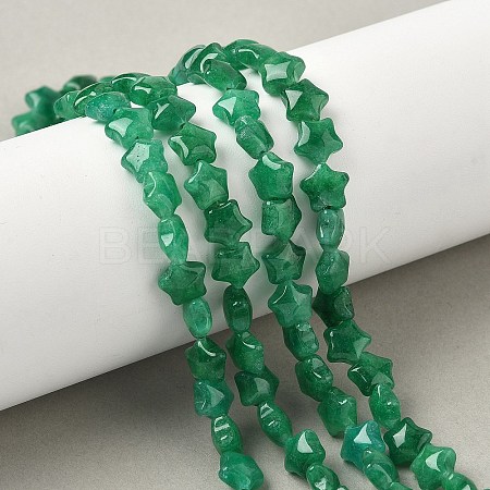 Dyed Natural Malaysia Jade Star Beads Strands G-Z080-A01-05-1