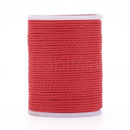 Round Waxed Polyester Cord X-YC-G006-01-1.0mm-15-1