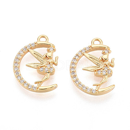 Brass Micro Pave Cubic Zirconia Pendants X1-KK-N263-113G-1