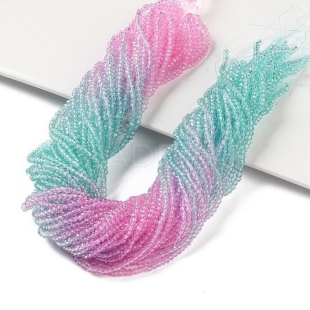Transparent Painted Glass Beads Strands DGLA-A034-T1mm-A10-1